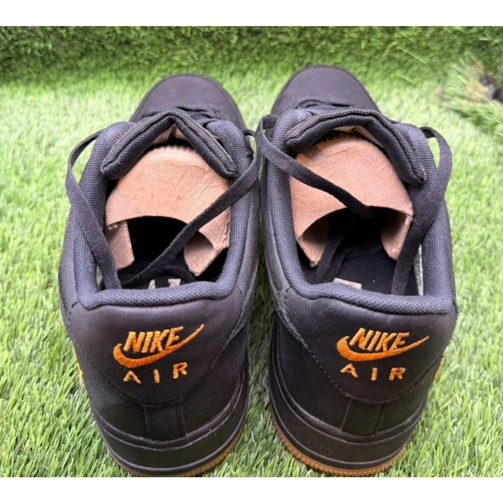 Nike Air Force 1 CK2630-001 Athletic Shoes Men 13 Black Leather Gore-Tex Running